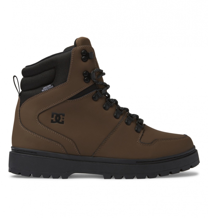 DC Shoes Peary Tr - Skórzane Boots Ciemny Czekolada | 69120NXGH