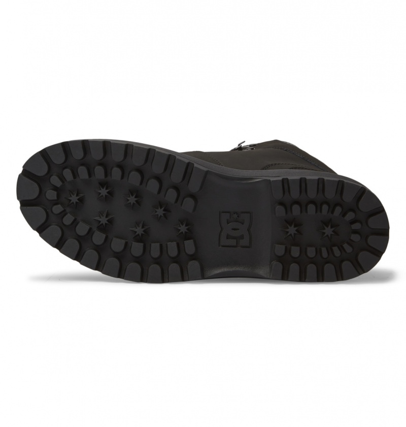 DC Shoes Peary Tr - Skórzane Boots Czarne Camo | 97604LJNX