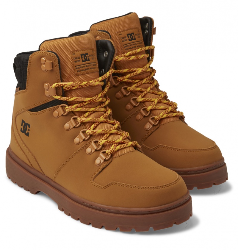 DC Shoes Peary Tr - Skórzane Boots Czarne | 43069XGKW