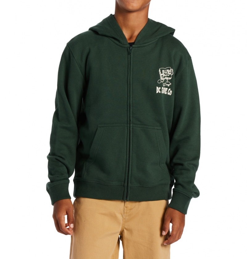 DC Shoes Playtime - Zip-Up Hoodie 10-16 Sycamore | 63752TLHY