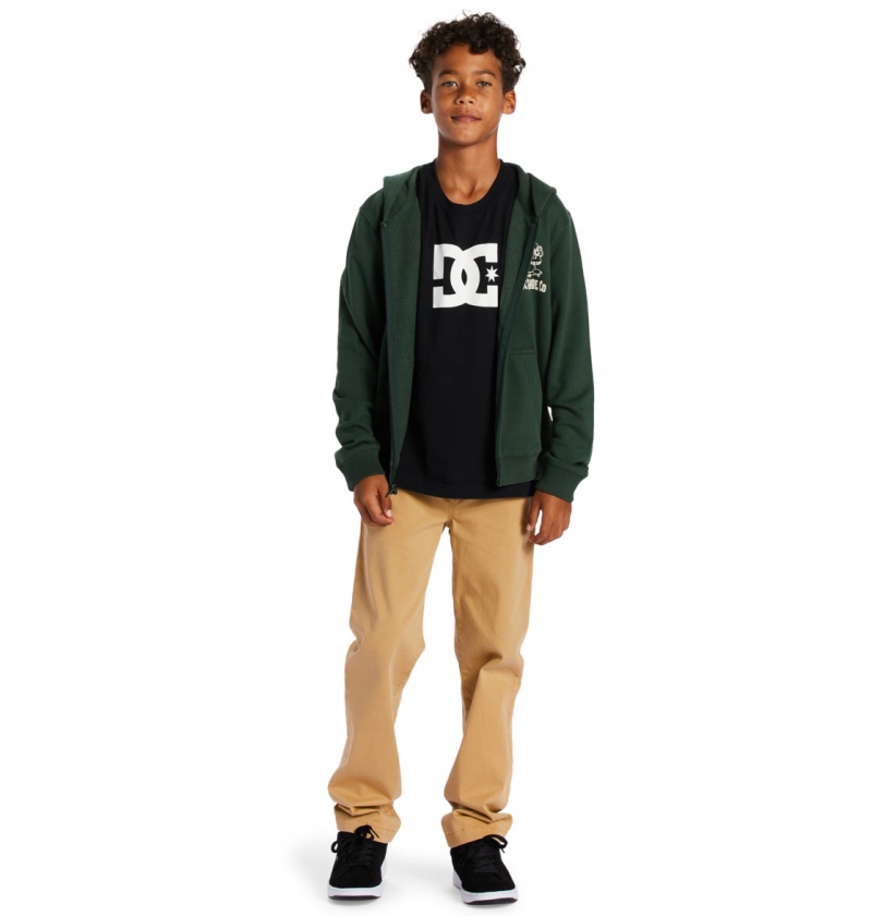 DC Shoes Playtime - Zip-Up Hoodie 10-16 Sycamore | 63752TLHY