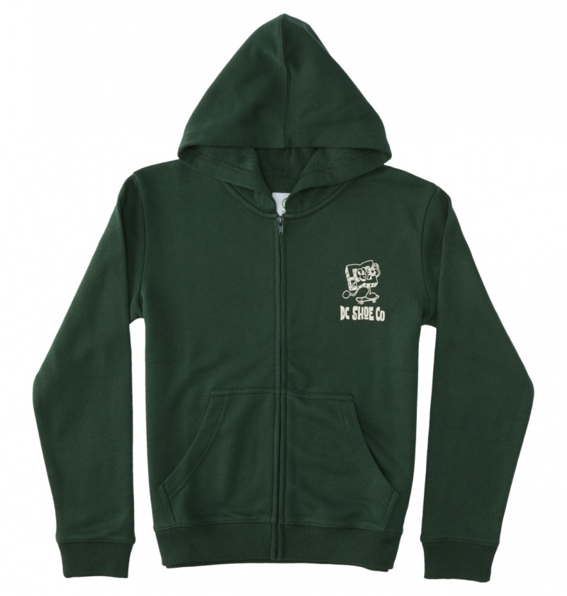 DC Shoes Playtime - Zip-Up Hoodie 10-16 Sycamore | 63752TLHY