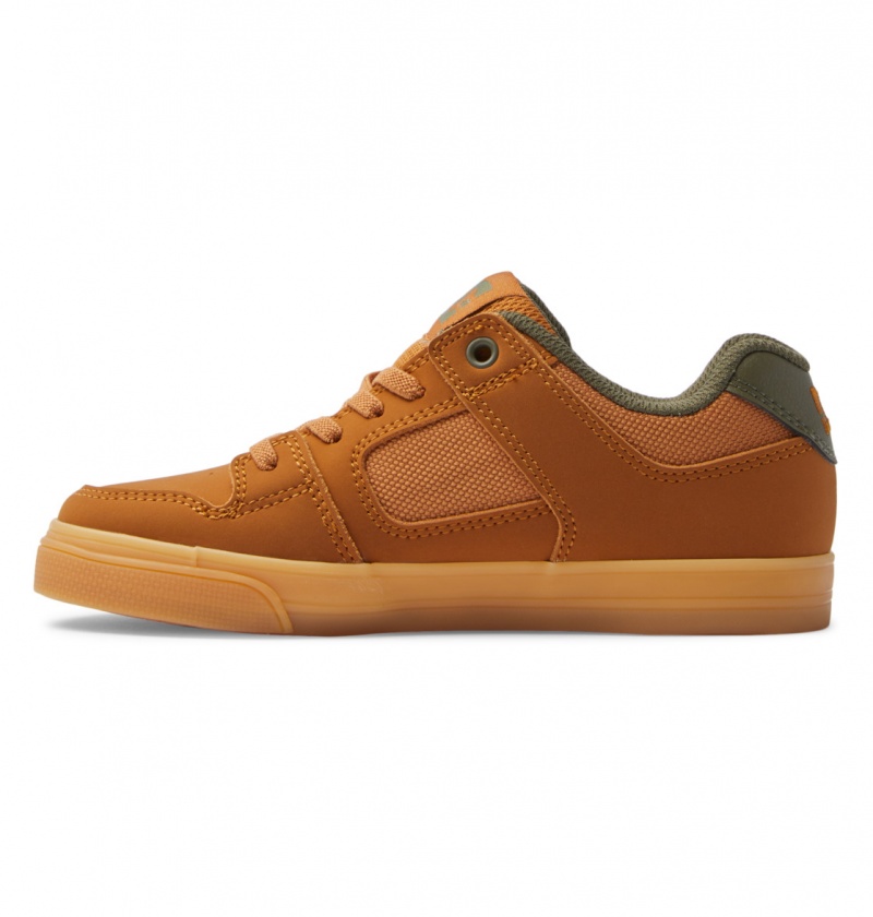 DC Shoes Pure Elastic - Shoes 8-16 Ciemny Czekolada | 72860VKWY