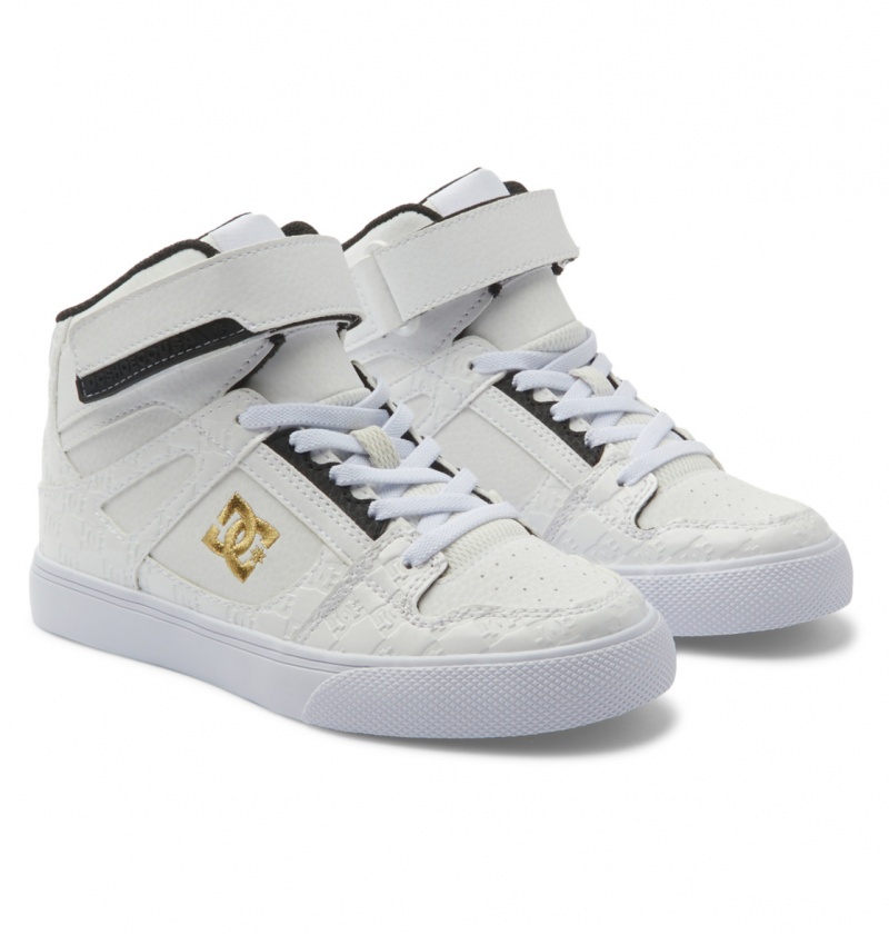 DC Shoes Pure Hi SE - High-Top Shoes Białe Srebrne | 90187UARW