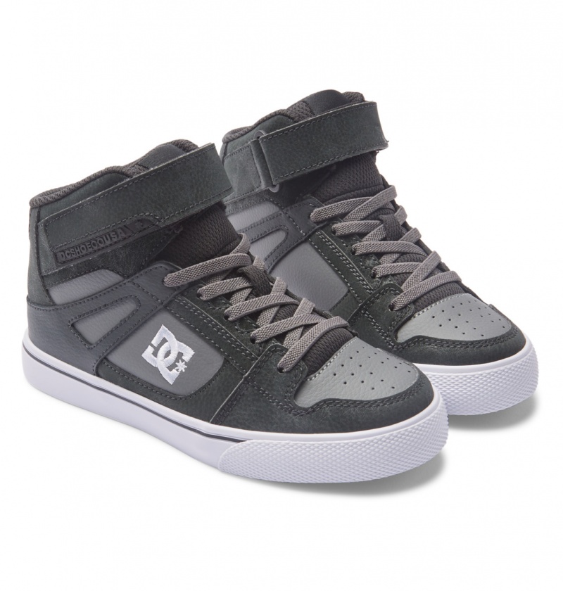 DC Shoes Pure High-Top EV - High-Top Skórzane Shoes Czarne | 49835PSCW