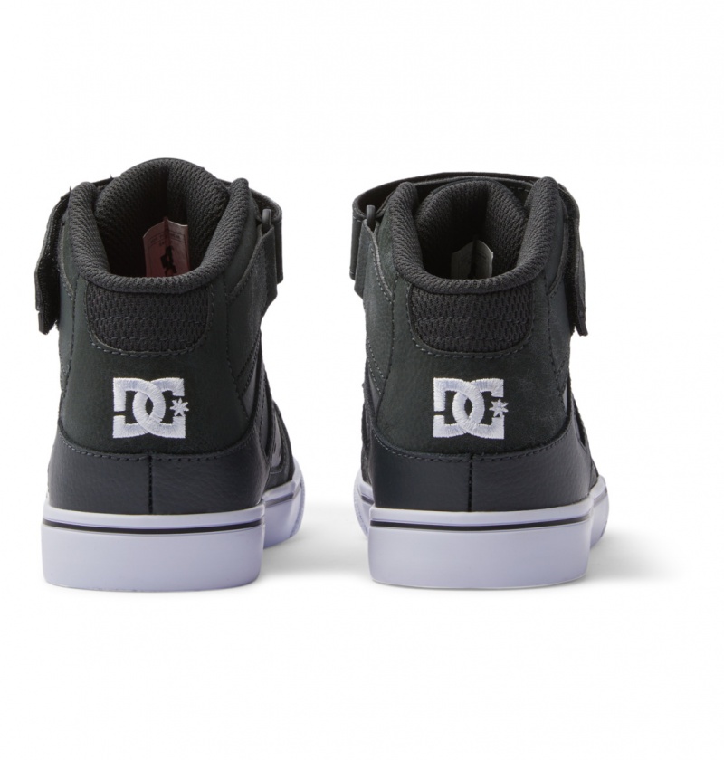 DC Shoes Pure High-Top EV - High-Top Skórzane Shoes Czarne | 49835PSCW