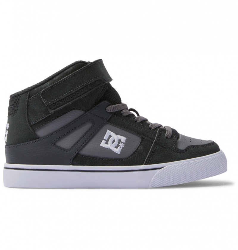 DC Shoes Pure High-Top EV - High-Top Skórzane Shoes Czarne | 49835PSCW