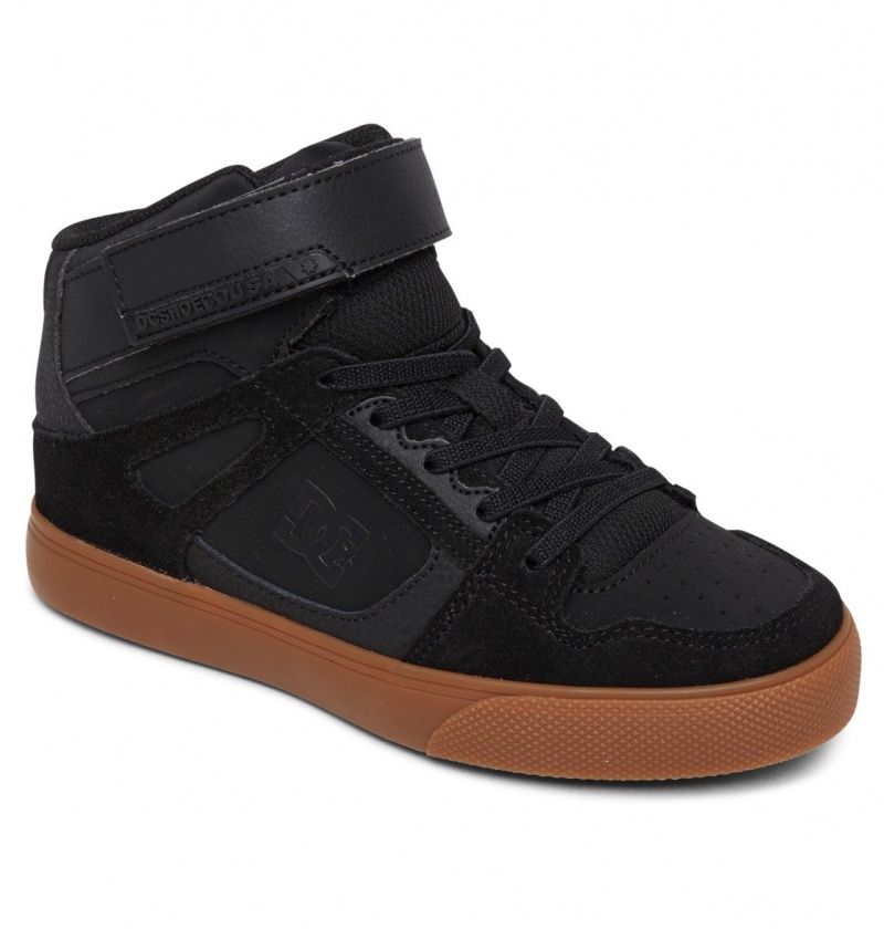 DC Shoes Pure High-Top EV - High-Top Skórzane Shoes Czarne | 26541TKAJ