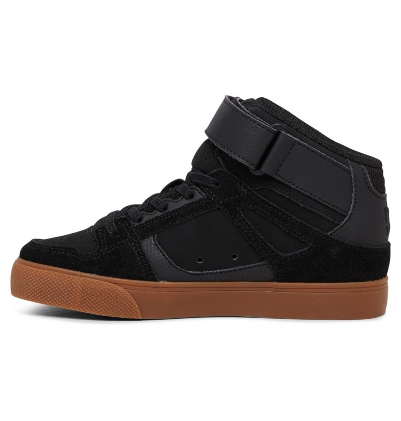 DC Shoes Pure High-Top EV - High-Top Skórzane Shoes Czarne | 26541TKAJ