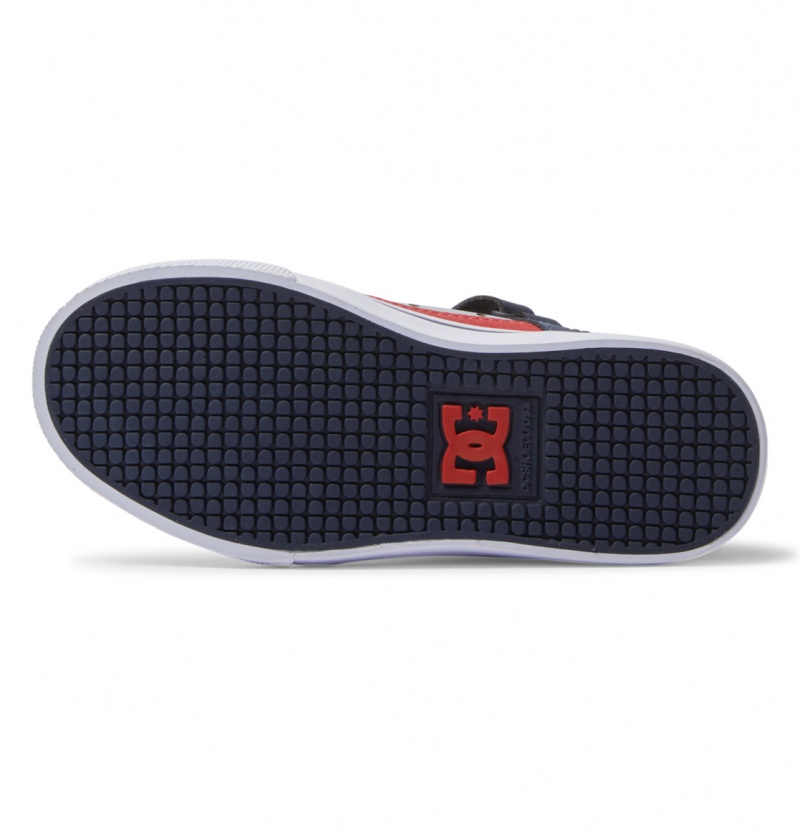 DC Shoes Pure High-Top EV - High-Top Skórzane Shoes Szare Granatowe | 07486NQHJ