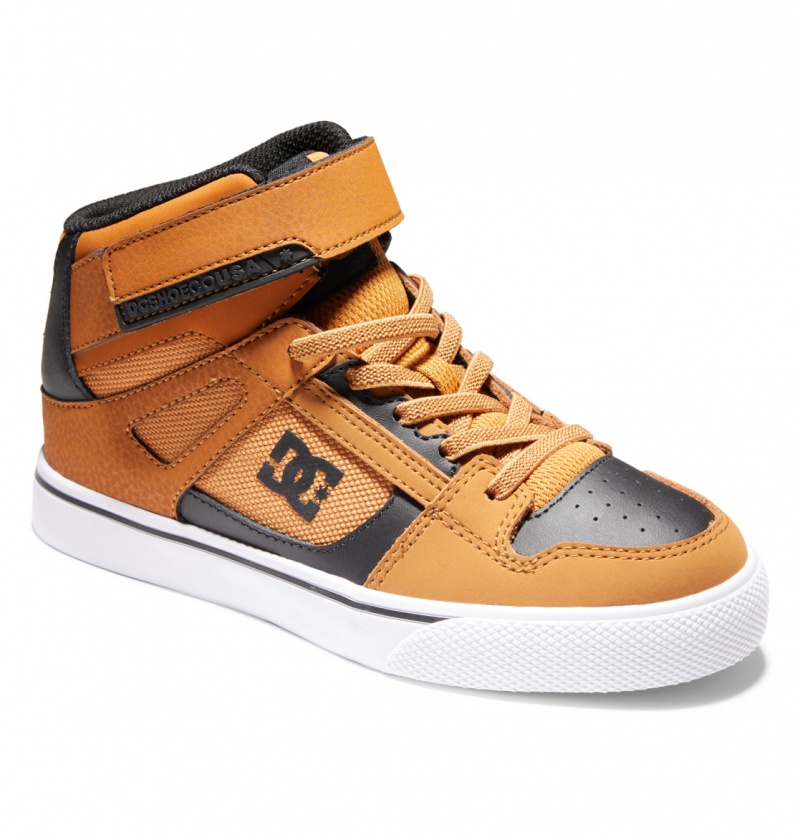 DC Shoes Pure High-Top EV - High-Top Skórzane Shoes Czarne | 37685VJLG