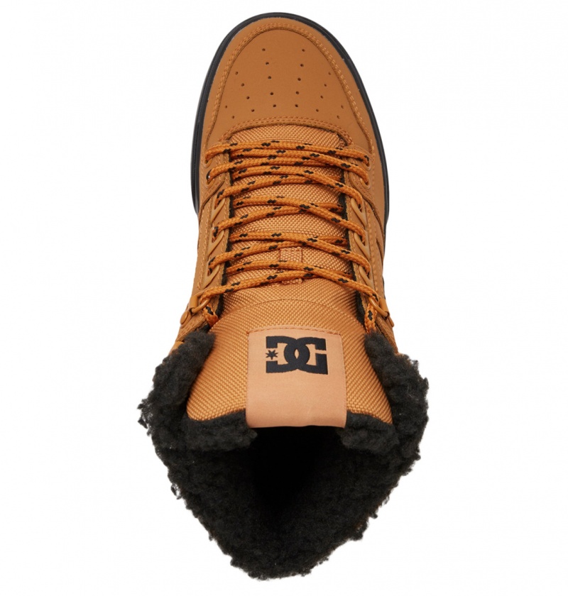 DC Shoes Pure High WNT - Zimowe High-Top Boots Czarne | 68470BAJL