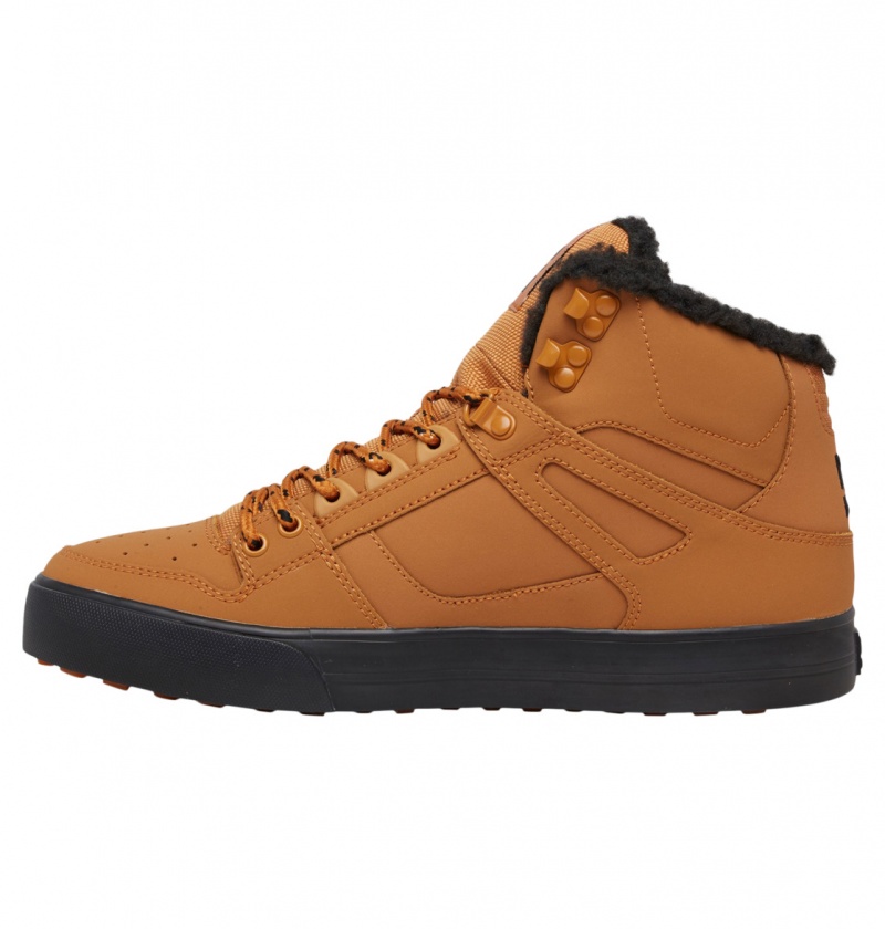 DC Shoes Pure High WNT - Zimowe High-Top Boots Czarne | 68470BAJL