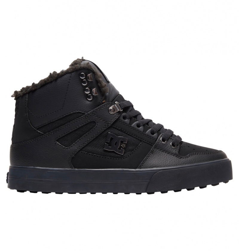 DC Shoes Pure High WNT - Zimowe High-Top Boots Czarne Czarne Czarne | 84035PUDL