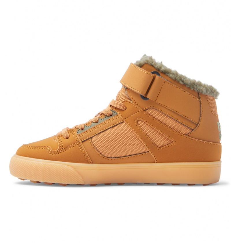 DC Shoes Pure High WNT - Zimowe High-Top Boots Wheat | 81264XSTR