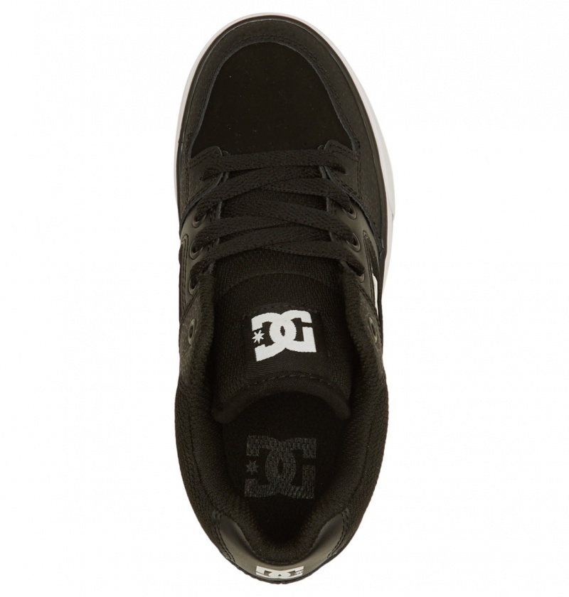 DC Shoes Pure Mid - Mid-Top Shoes Czarne Białe | 62814PWAF