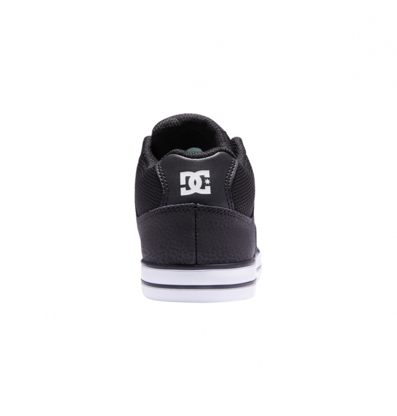 DC Shoes Pure Mid - Mid-Top Shoes Czarne Białe | 62814PWAF