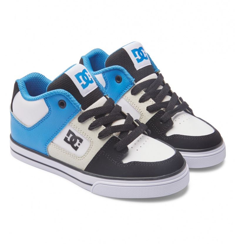 DC Shoes Pure Mid - Mid-Top Shoes Czarne Niebieskie Szare | 06274TXHD