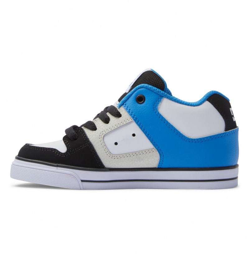 DC Shoes Pure Mid - Mid-Top Shoes Czarne Niebieskie Szare | 06274TXHD