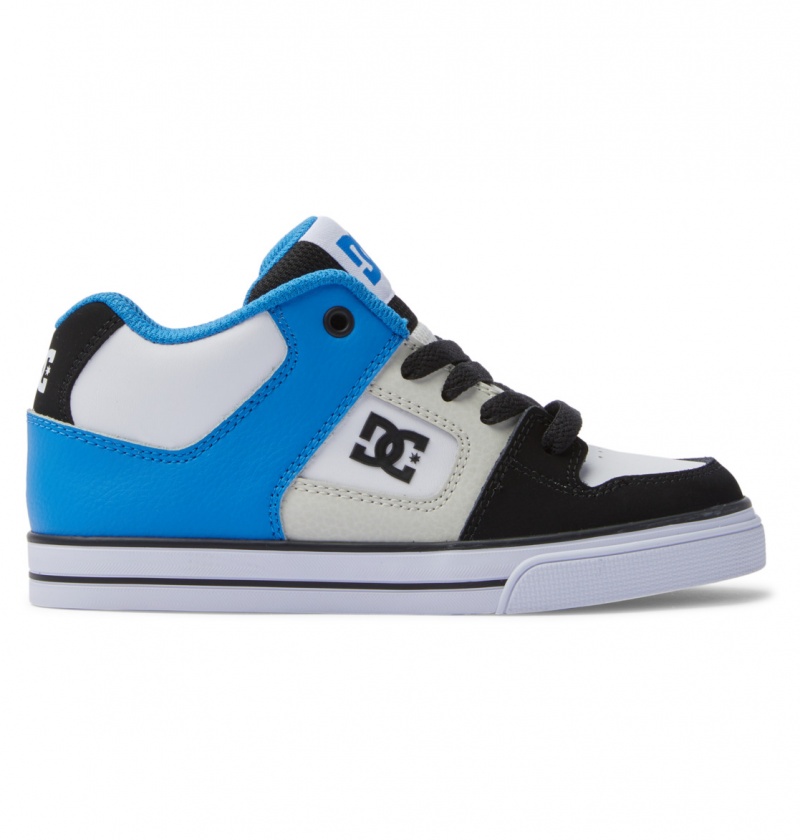 DC Shoes Pure Mid - Mid-Top Shoes Czarne Niebieskie Szare | 06274TXHD