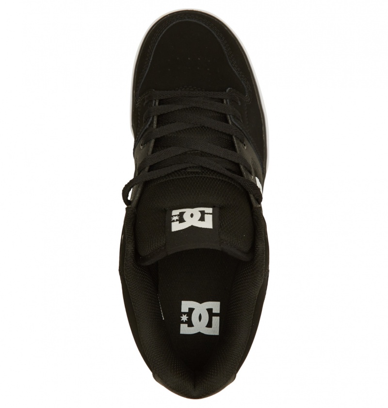 DC Shoes Pure Mid - Mid Top Shoes Czarne Białe | 92140ZOJS