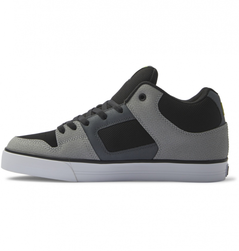 DC Shoes Pure Mid - Mid Top Shoes Czarne Szare Zielone | 19347VJOE