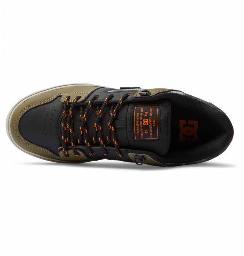 DC Shoes Pure WNT - Winterised Shoes Czarne Oliwkowe | 16892SICA