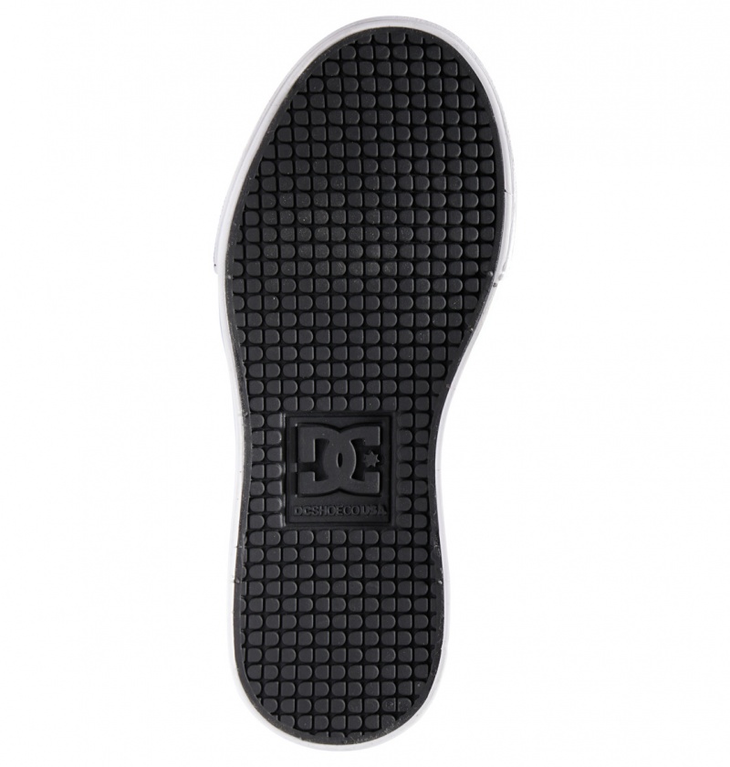 DC Shoes Pure - Skórzane Shoes Białe Czarne Czerwone | 51867HDMF