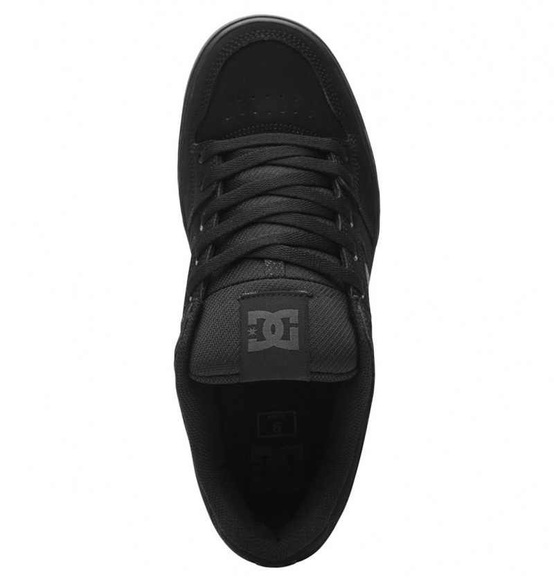 DC Shoes Pure - Skórzane Shoes Czarne Czarne | 62803QWHD