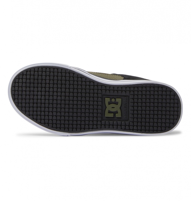 DC Shoes Pure - Skórzane Shoes Oliwkowe | 81237LAMG