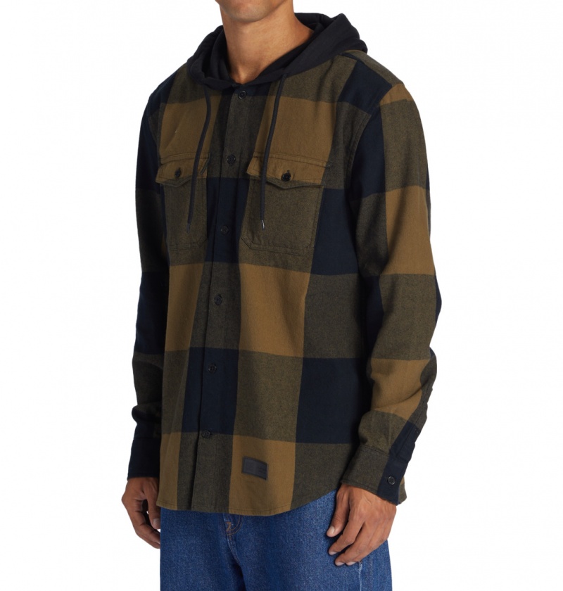 DC Shoes Ruckus - Zakapturzony Long Sleeve Shirt Czarne | 90187XUNG