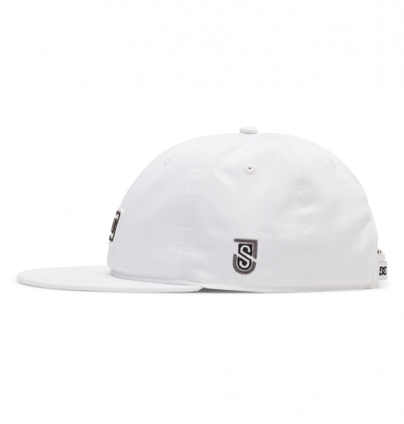 DC Shoes Shanahan - Strapback Cap Białe | 69041KJGT