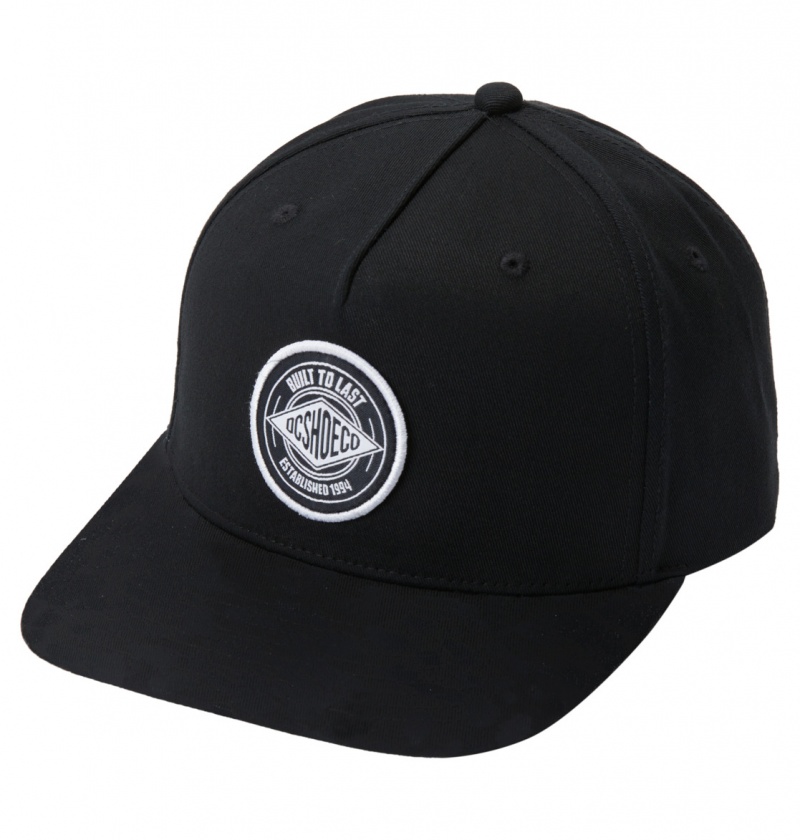 DC Shoes Slacker - Snapback Cap Czarne | 07438WZTC