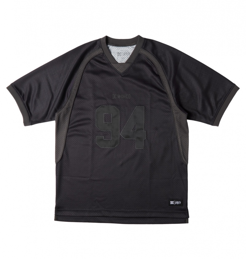 DC Shoes Slayer - Football Jersey Czarne | 14038MXLK