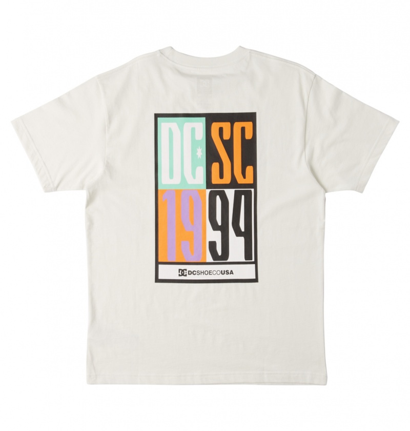 DC Shoes Sportster - Crew Neck T-shirt Białe | 35987NMPY