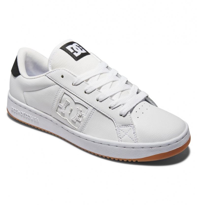 DC Shoes Striker - Skórzane Shoes Białe Czarne | 15642GXWC