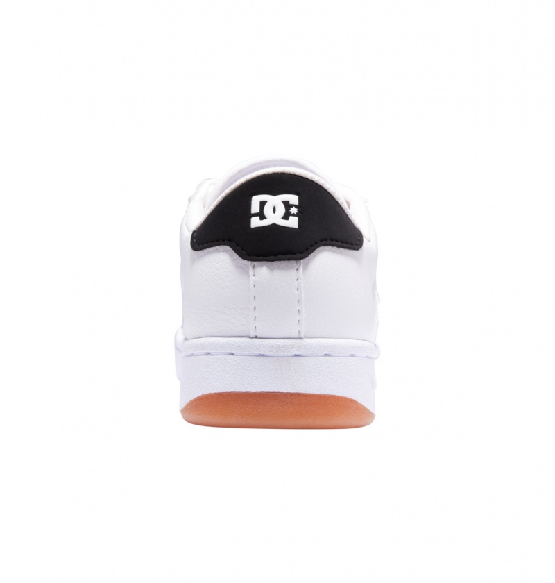 DC Shoes Striker - Skórzane Shoes Białe Czarne | 15642GXWC