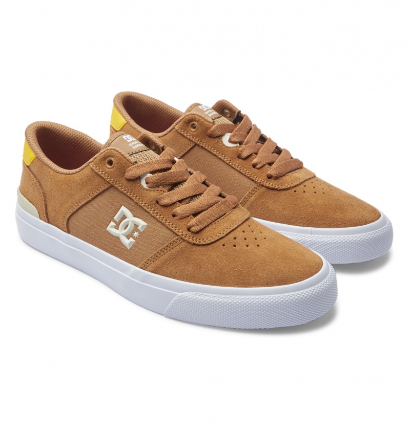 DC Shoes Teknic S - Skate Shoes Brązowe Żółte | 95201PCAH