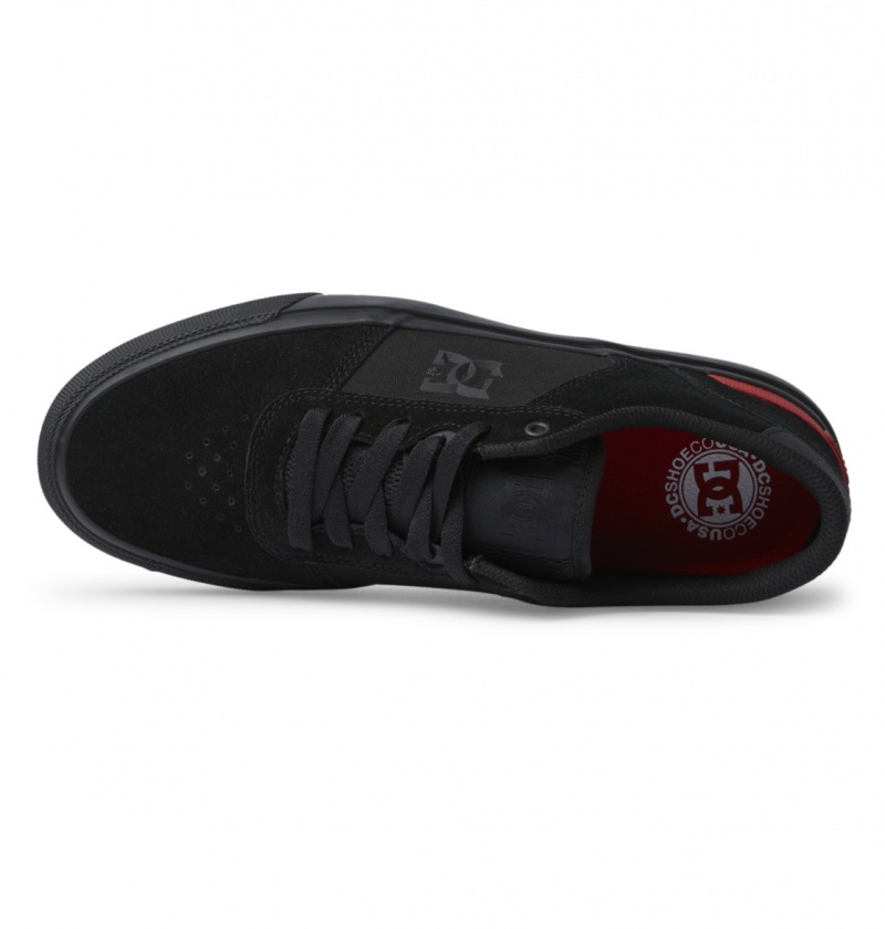 DC Shoes Teknic S - Skate Shoes Czarne Czarne Czerwone | 25143YHQS