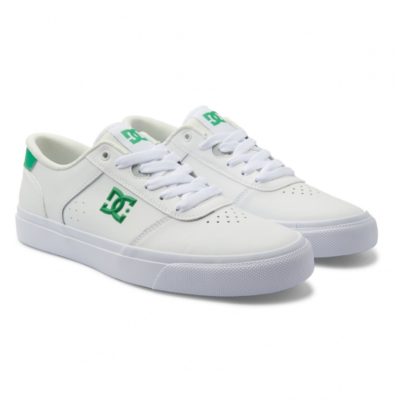 DC Shoes Teknic - Skórzane Shoes Białe Zielone | 43592NOPR