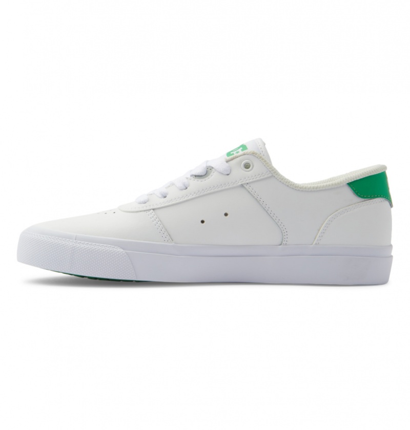 DC Shoes Teknic - Skórzane Shoes Białe Zielone | 43592NOPR