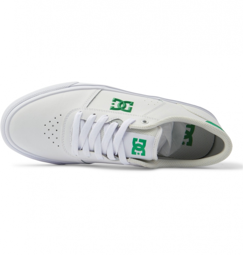 DC Shoes Teknic - Skórzane Shoes Białe Zielone | 43592NOPR