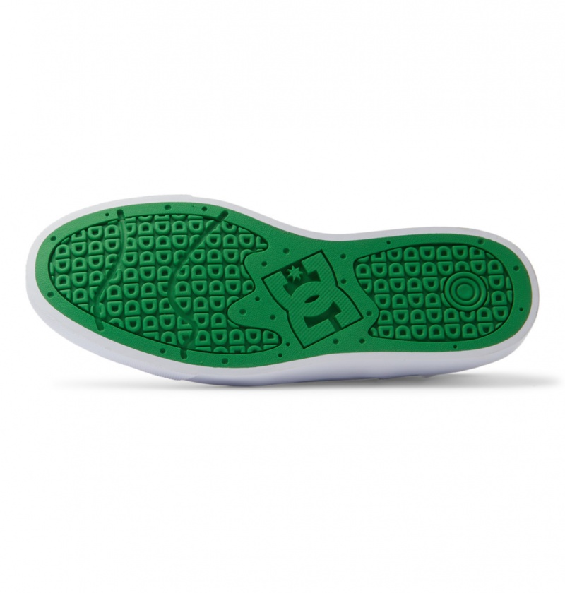 DC Shoes Teknic - Skórzane Shoes Białe Zielone | 43592NOPR