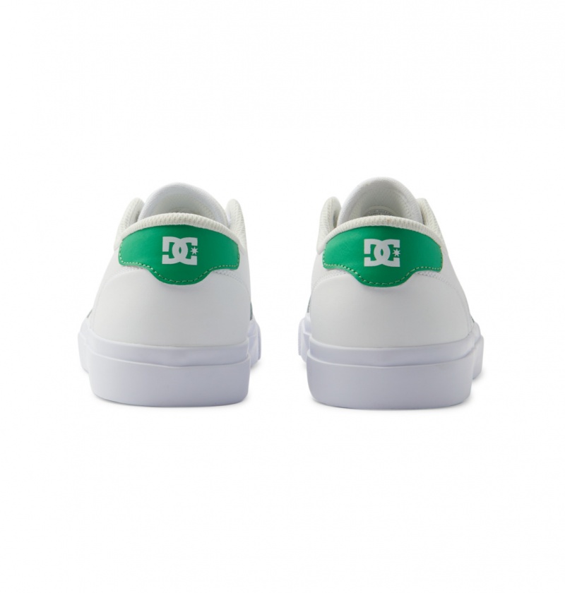 DC Shoes Teknic - Skórzane Shoes Białe Zielone | 43592NOPR