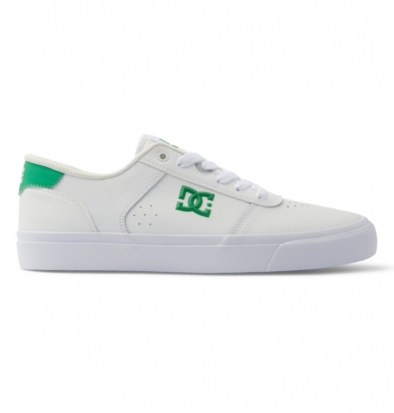 DC Shoes Teknic - Skórzane Shoes Białe Zielone | 43592NOPR