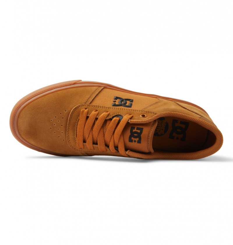 DC Shoes Teknic - Skórzane Shoes Ciemny Czekolada | 24568JOAN