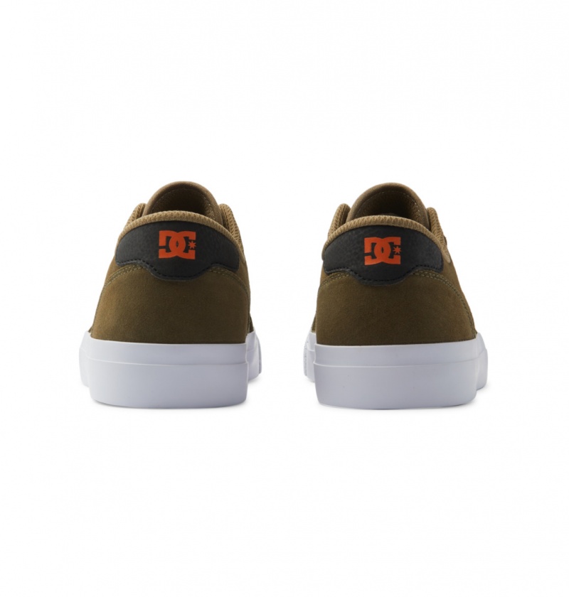 DC Shoes Teknic - Skórzane Shoes Oliwkowe Camo | 64532YWQG