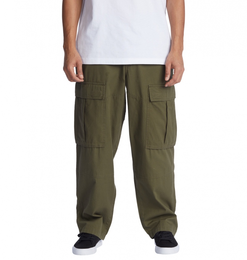 DC Shoes The Tundra - Cargo Trousers Zielone | 27196ZTWQ