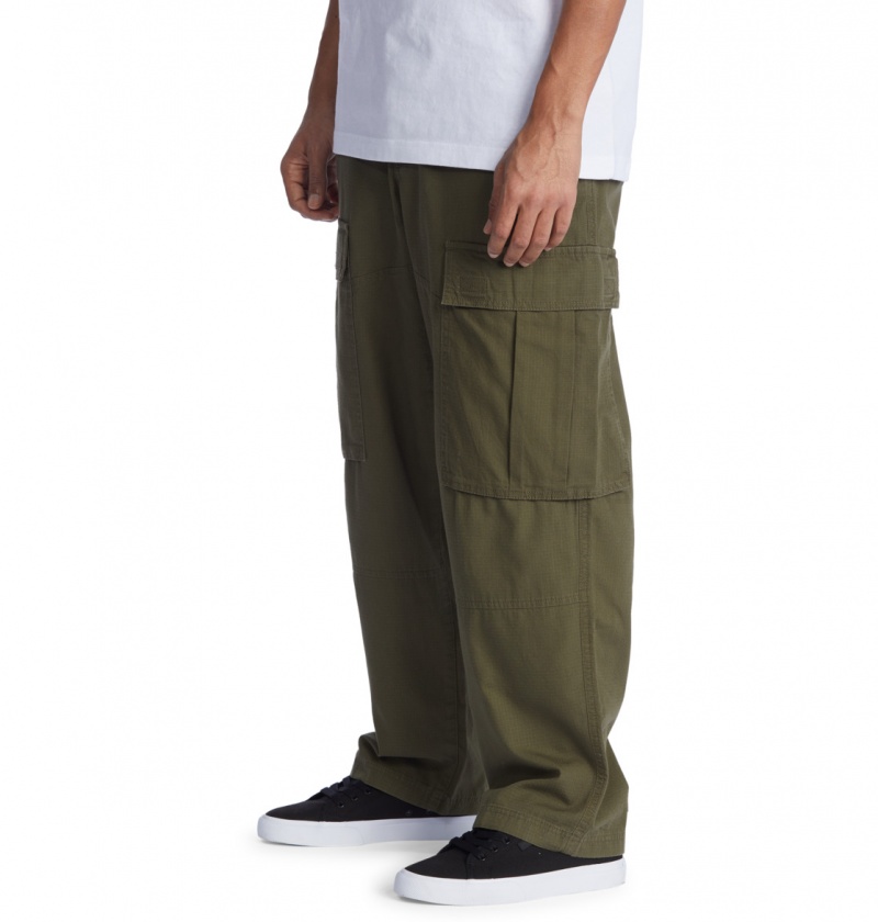 DC Shoes The Tundra - Cargo Trousers Zielone | 27196ZTWQ