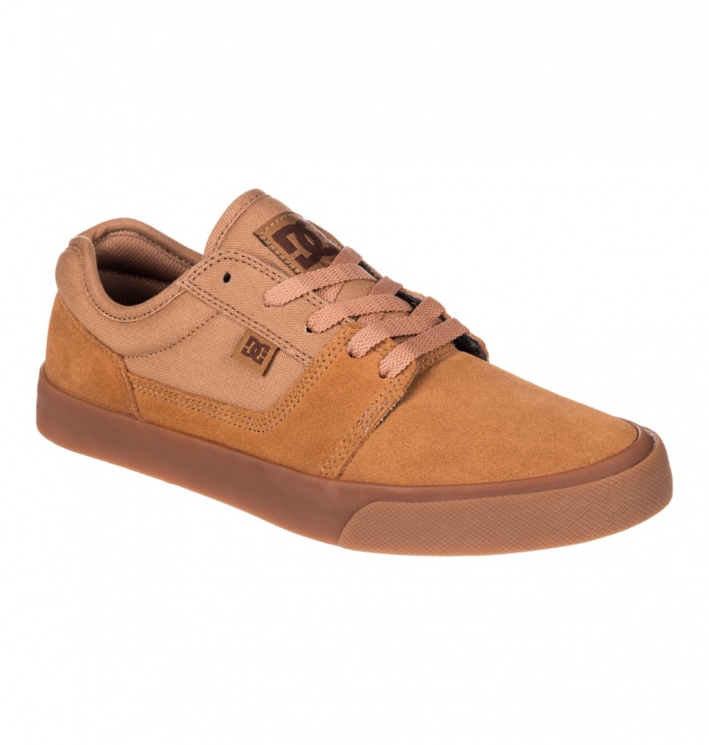 DC Shoes Tonik - Skórzane Shoes Brązowe | 69270HZQD